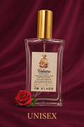 Botella Valaire Perfumes con texto UNISEX